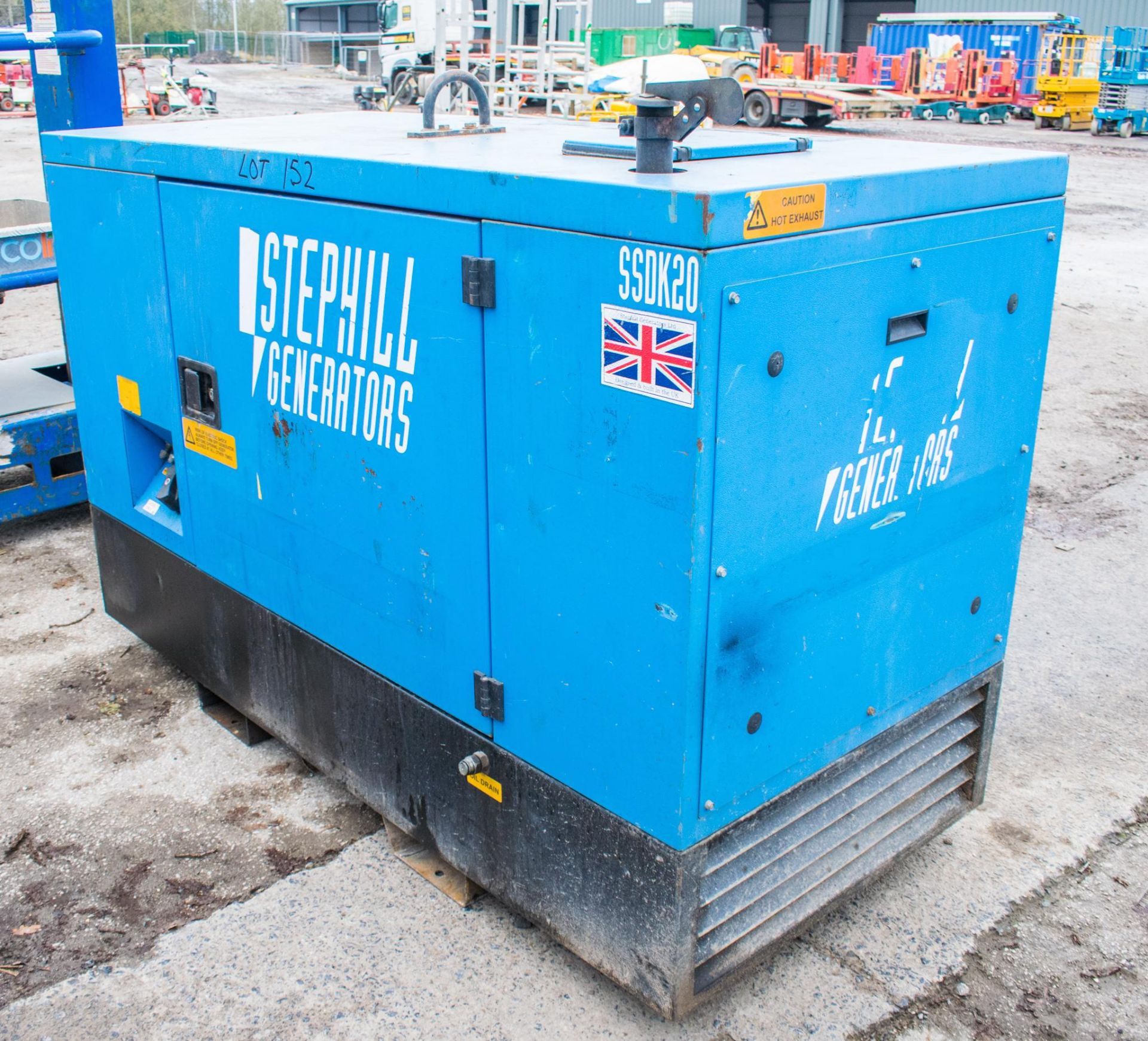 Stephill SSDK20 20 kva diesel driven generator Year: 2014 S/N: 600390 Recorded Hours: 10720 GEN934