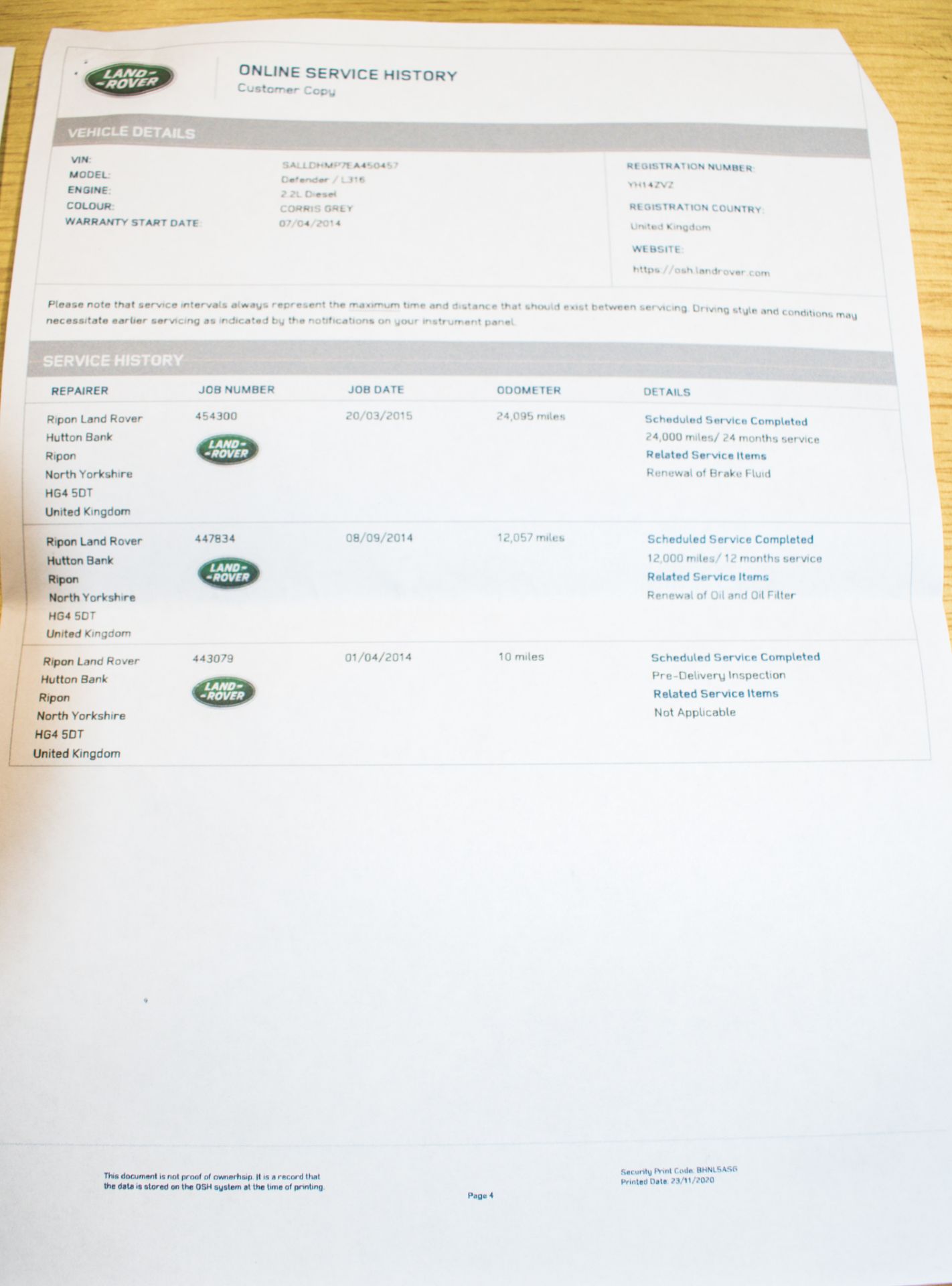 Land Rover Defender 110 XS TD 4 wheel drive utility vehicle Registration Number: YH14 ZVZ Date of - Image 34 of 34