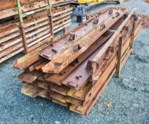 Stillage of 7 inch steel road forms