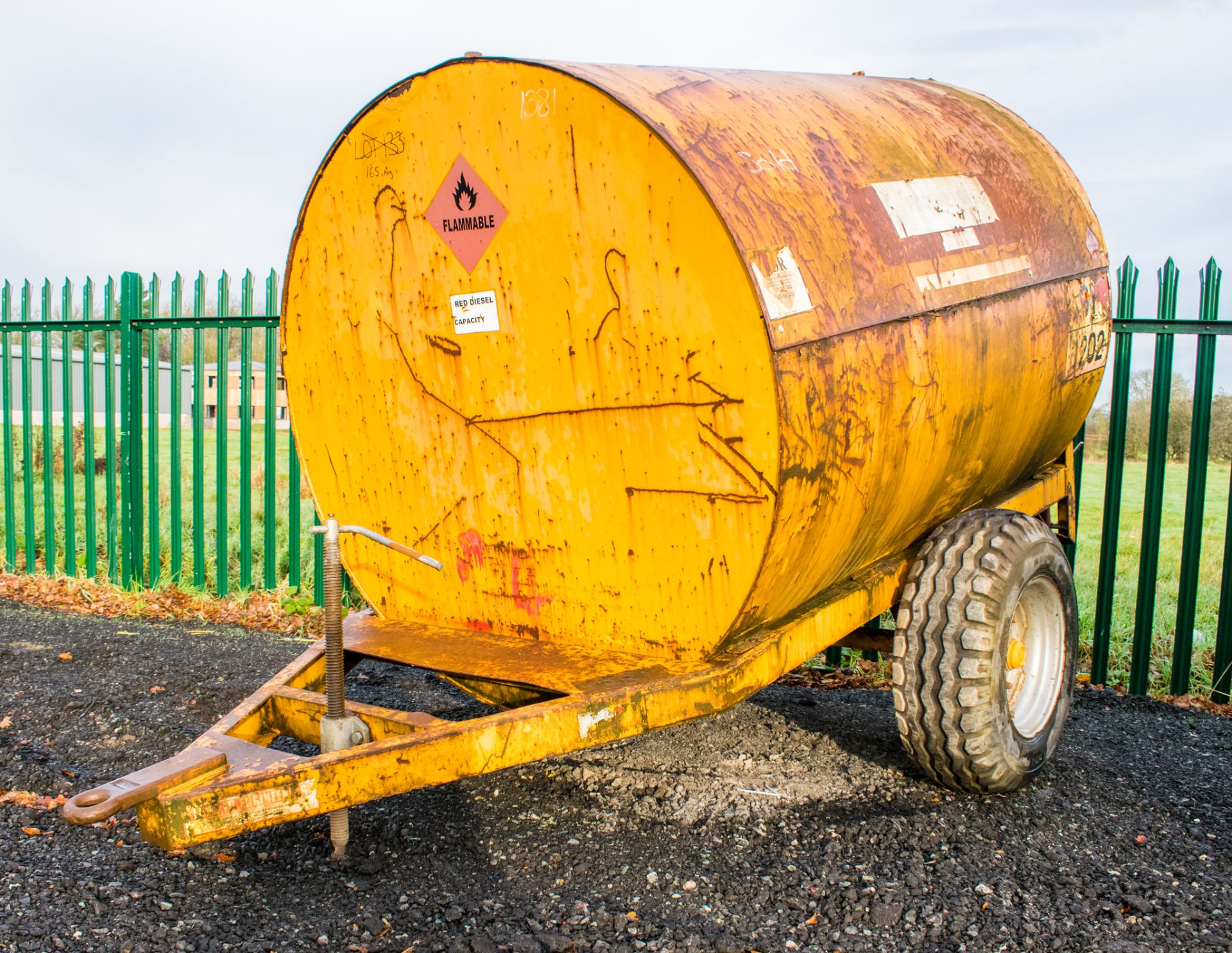 Trailer Engineering 500 gallon site tow bunded fuel bowser  c/w hand pump, delivery hose, and