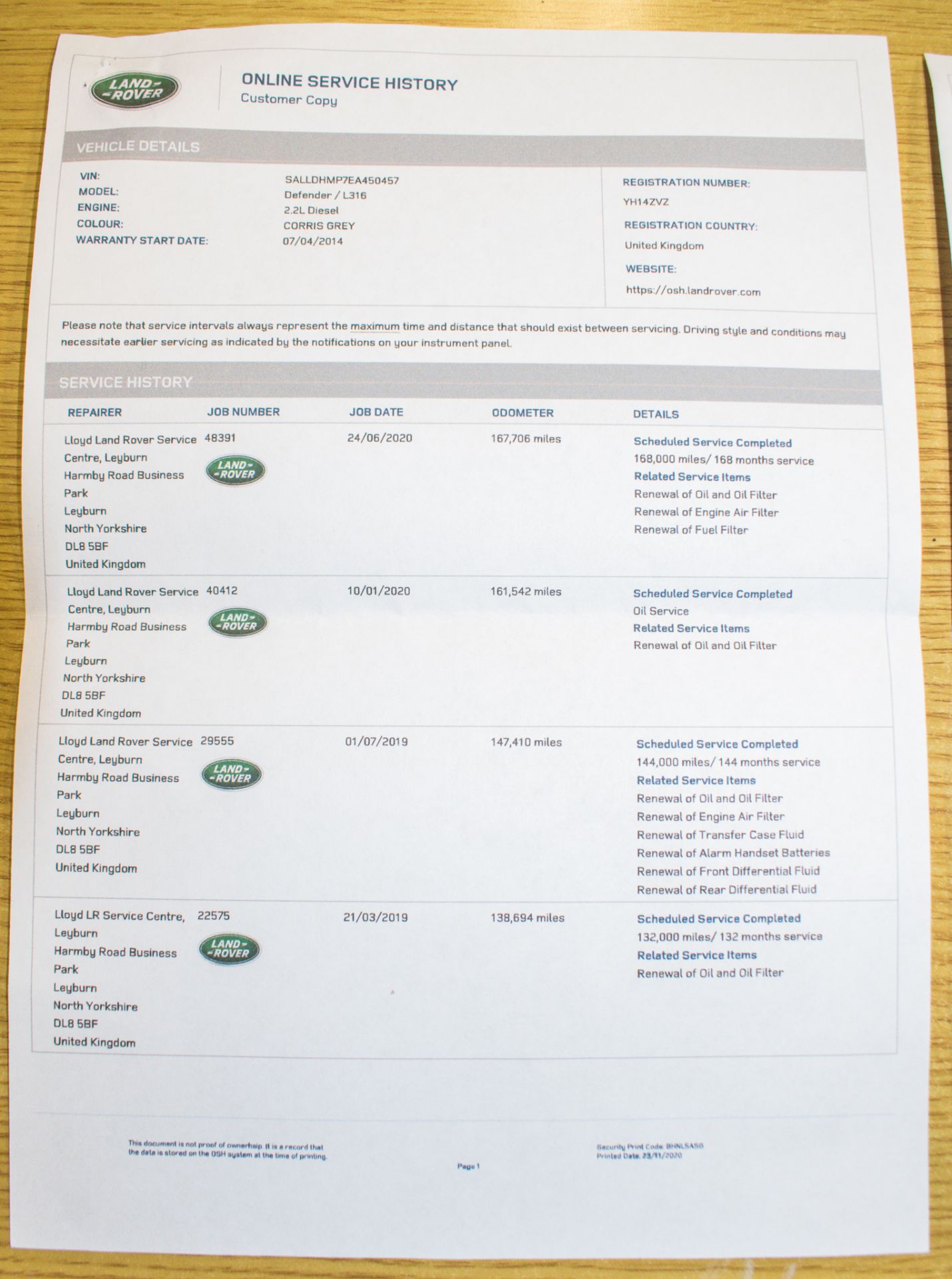 Land Rover Defender 110 XS TD 4 wheel drive utility vehicle Registration Number: YH14 ZVZ Date of - Image 31 of 34