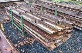 Stillage of 7 inch steel road forms