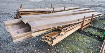 Stillage of steel shuttering panels