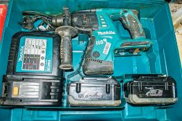 Makita 36v cordless SDS rotary hammer drill c/w 2 batteries, charger & carry case