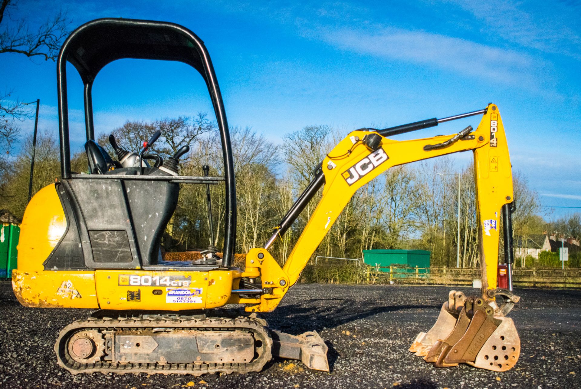 JCB 8014 CTS 1.4 tonne rubber tracked excavator Year: 2014 S/N: 2070488 Recorded Hours: 1533 - Image 8 of 17