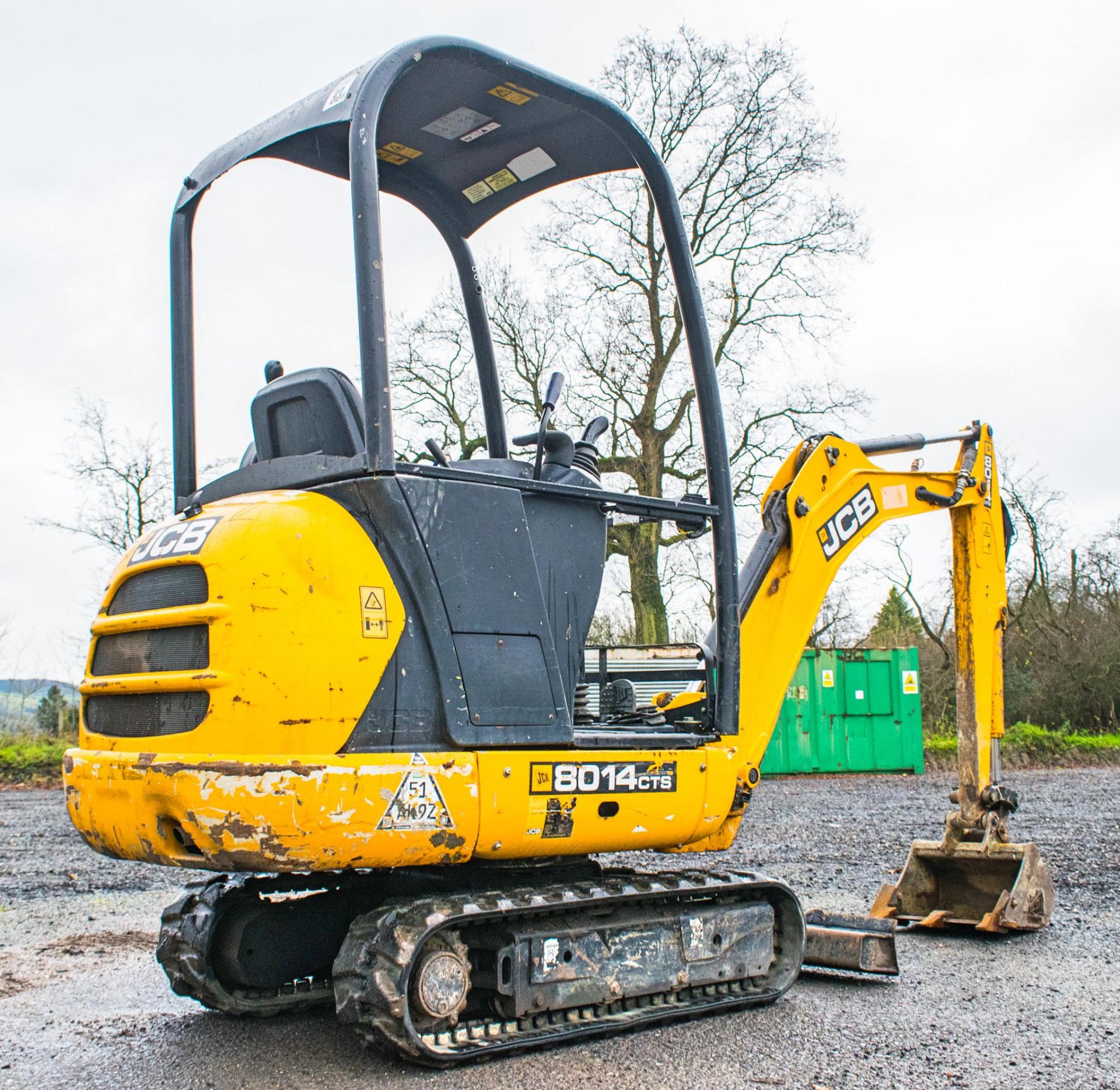 JCB 8014 CTS 1.4 tonne rubber tracked excavator Year: 2015 S/N: 70461 Recorded Hours: 850 Piped, - Image 3 of 18