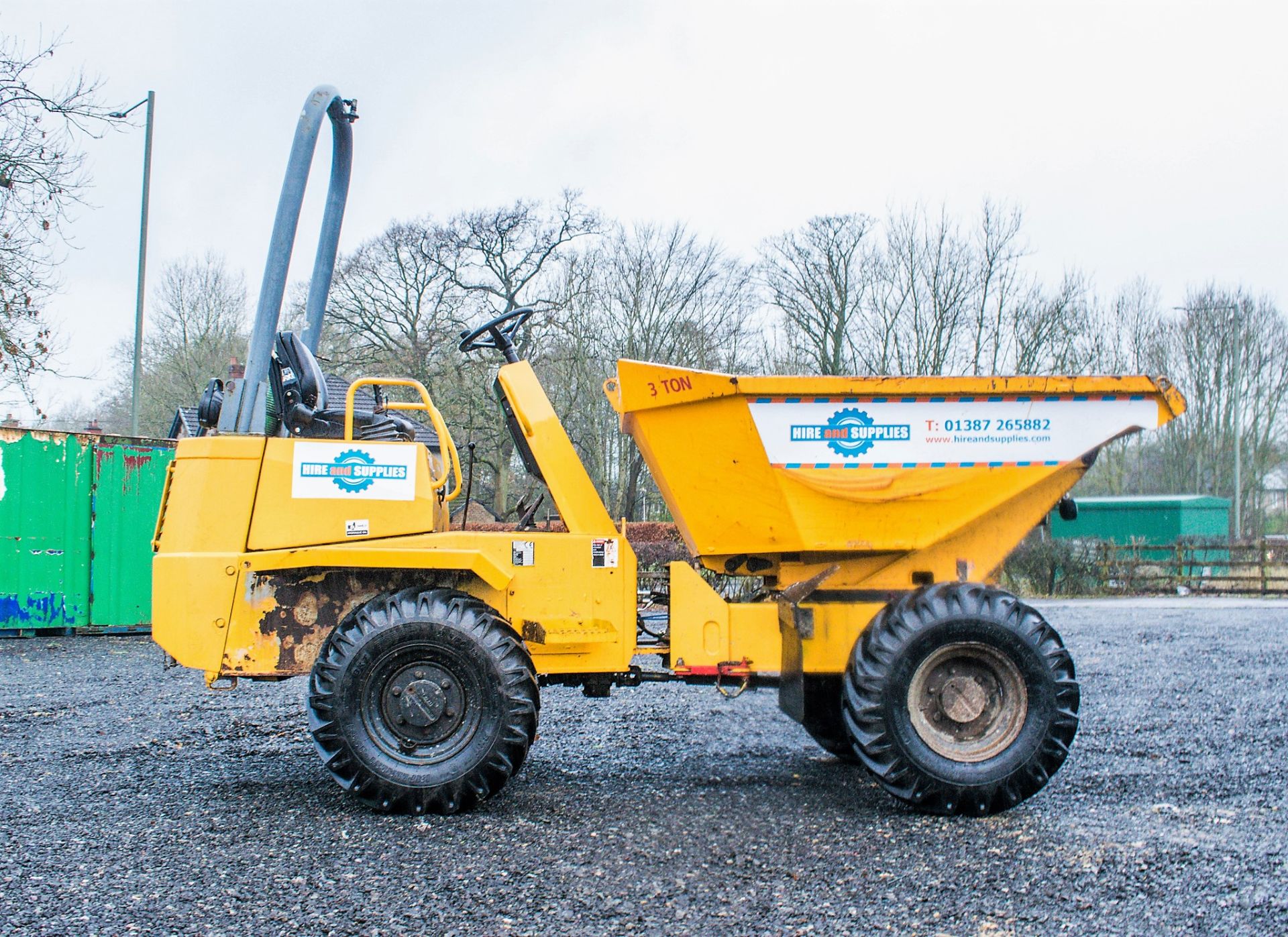 Thwaites 3 tonne swivel skip dumper Year: 2005 S/N: 1B0366 Recorded Hours: Not displayed (Clock - Image 7 of 21