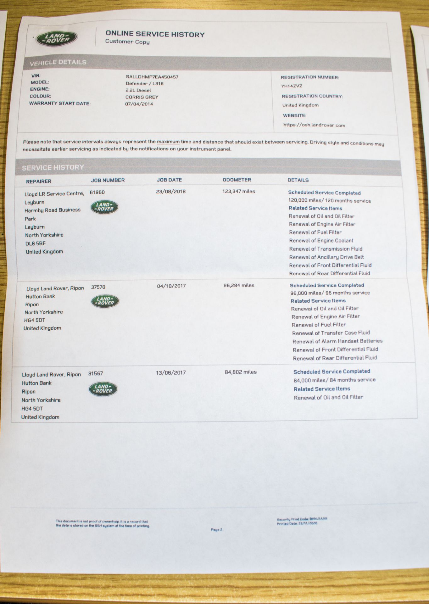 Land Rover Defender 110 XS TD 4 wheel drive utility vehicle Registration Number: YH14 ZVZ Date of - Image 32 of 34