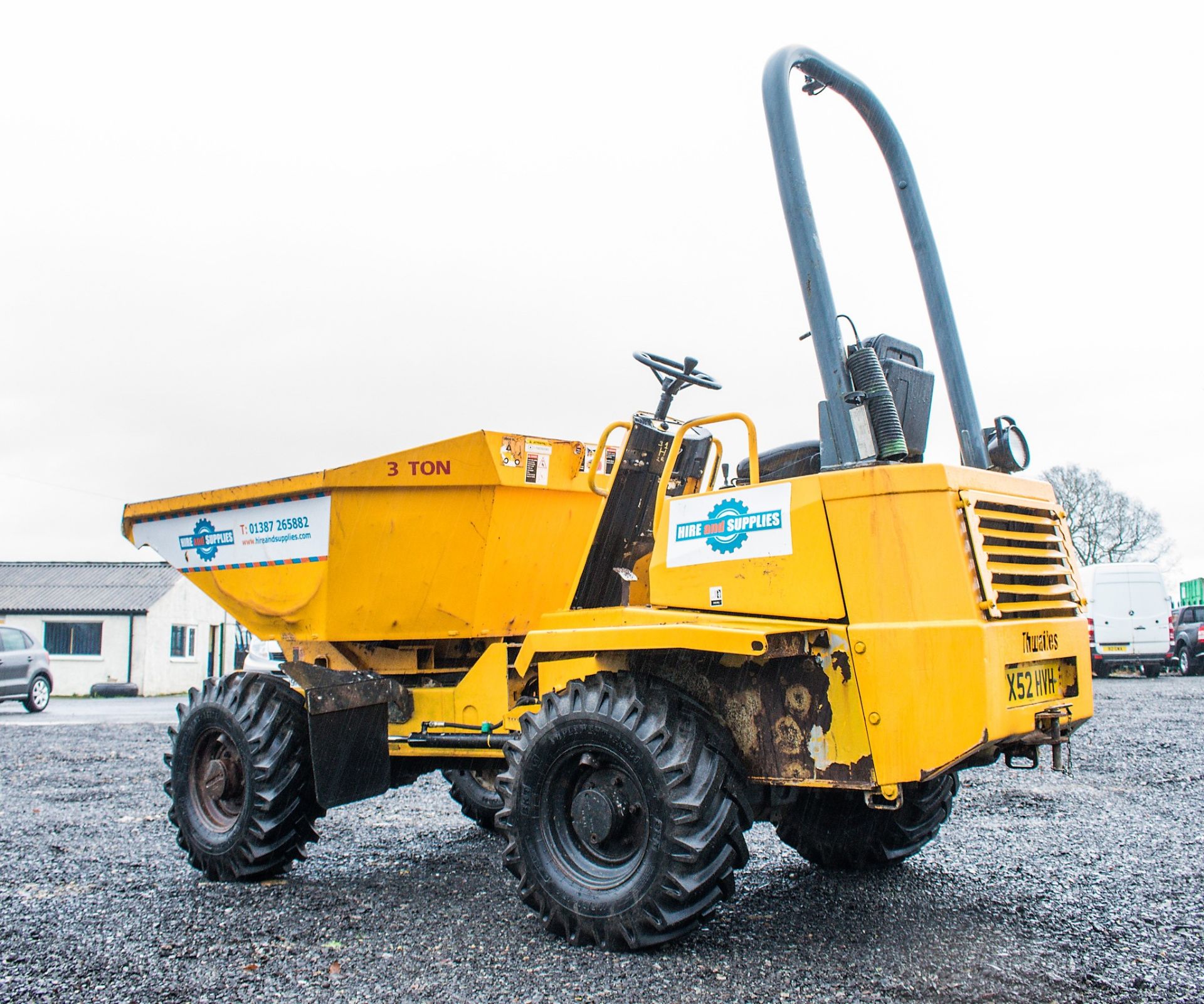 Thwaites 3 tonne swivel skip dumper Year: 2005 S/N: 1B0366 Recorded Hours: Not displayed (Clock - Image 3 of 21