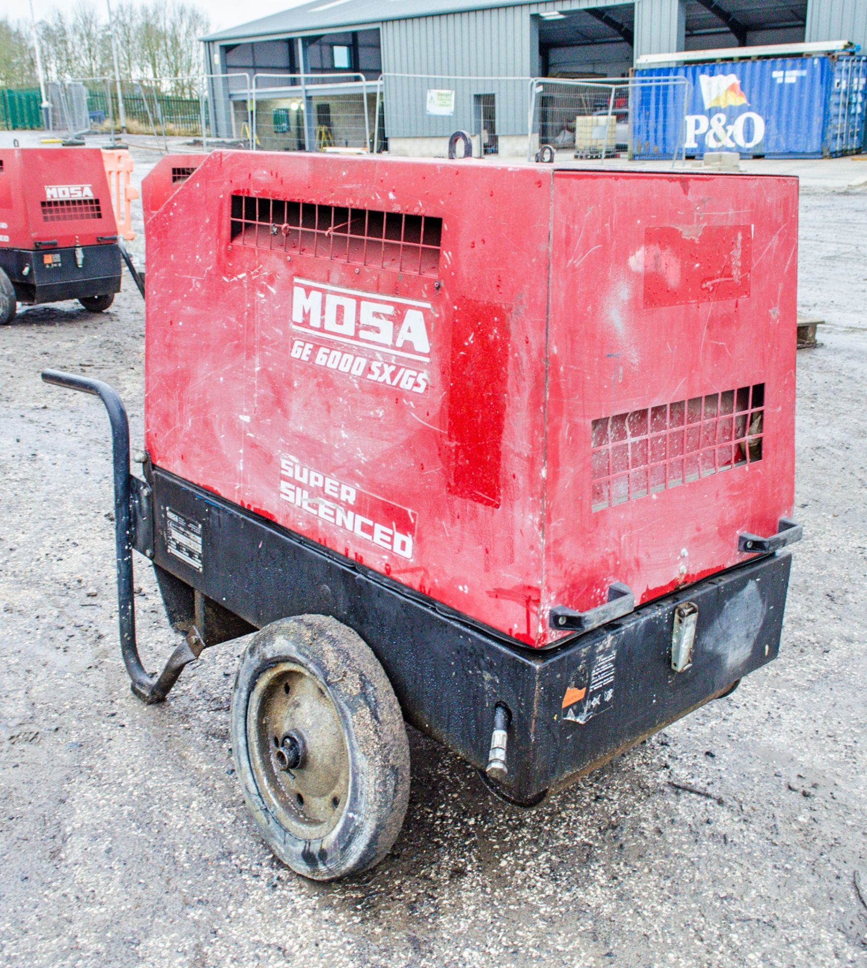 Mosa GE6000 SX/GS 6 kva diesel driven generator Year: 2014 S/N: 32357 Recorded Hours: 3108 1404- - Image 2 of 4