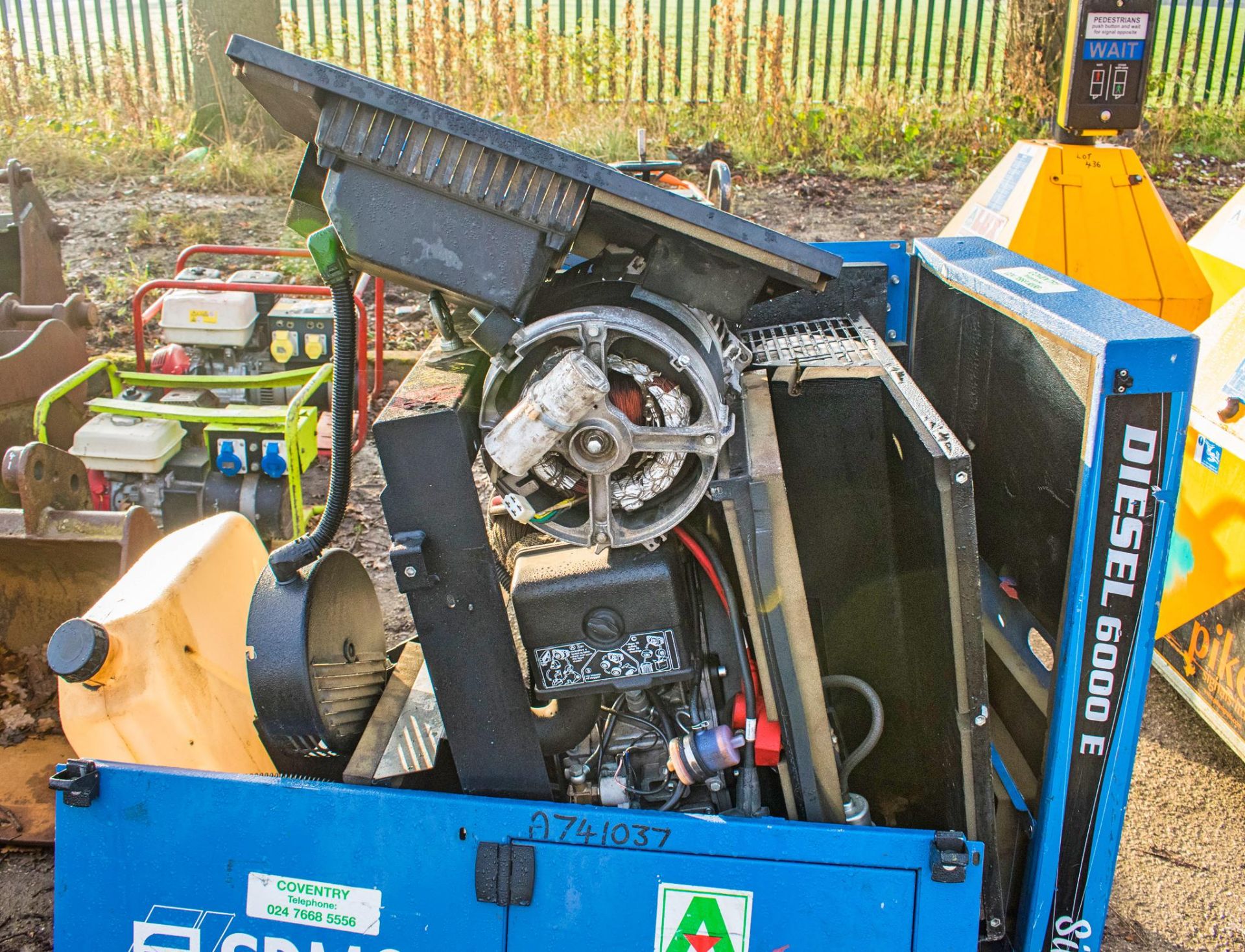 SDMO 6000E 6 kva diesel driven generator for spares A741037 - Image 2 of 2