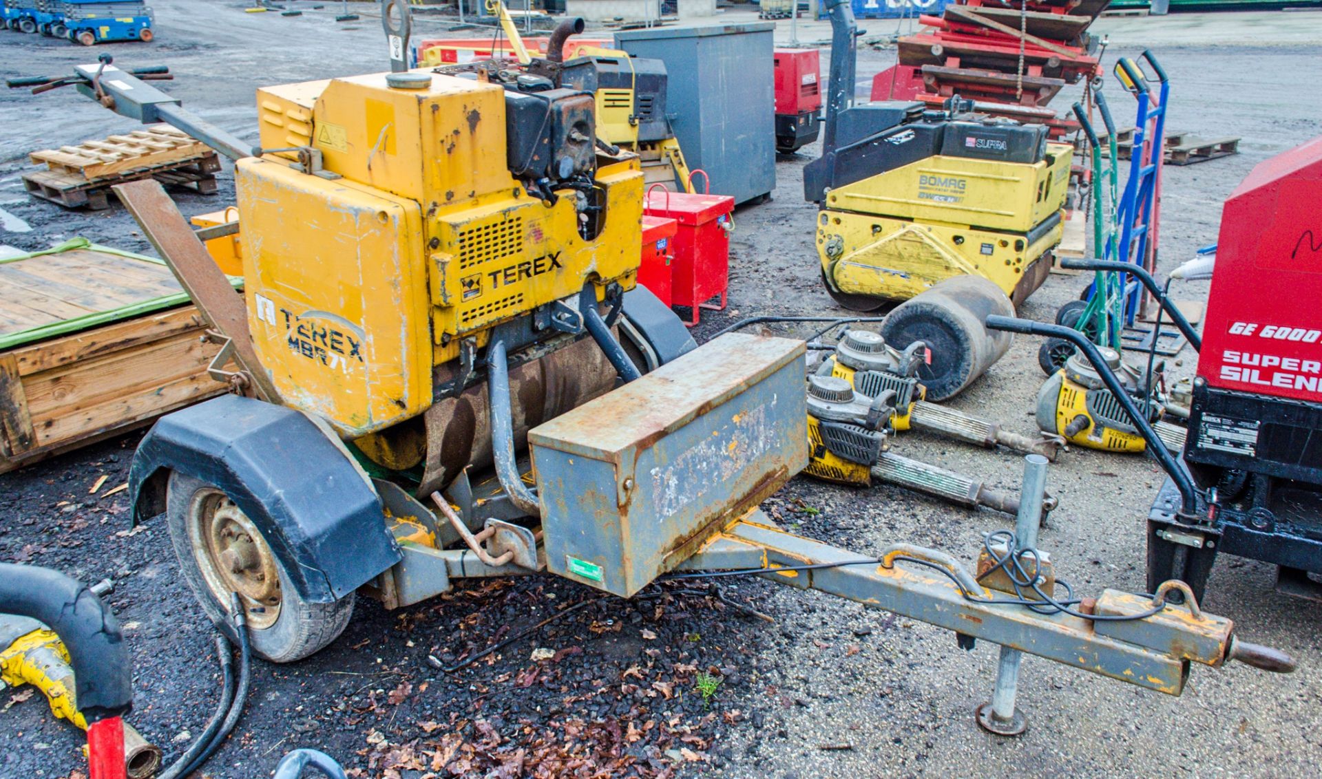 Benford Terex MBR71 diesel driven pedestrian roller breaker Year: 2010 S/N: EAABR2255 c/w trailer - Image 3 of 4