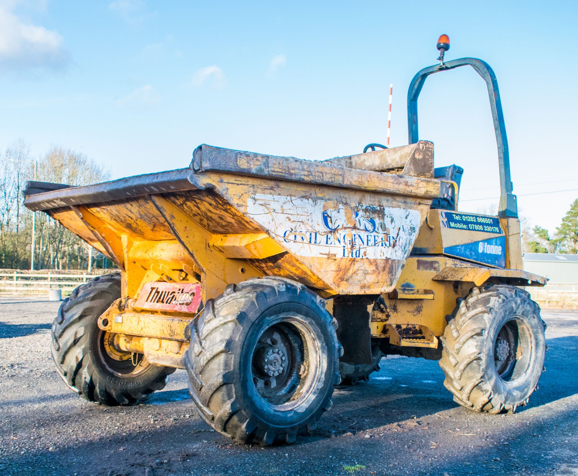 Thwaites 6 tonne straight skip dumper Year: 2004 S/N: A3841   MDS2    34 Recorded Hours: 4676