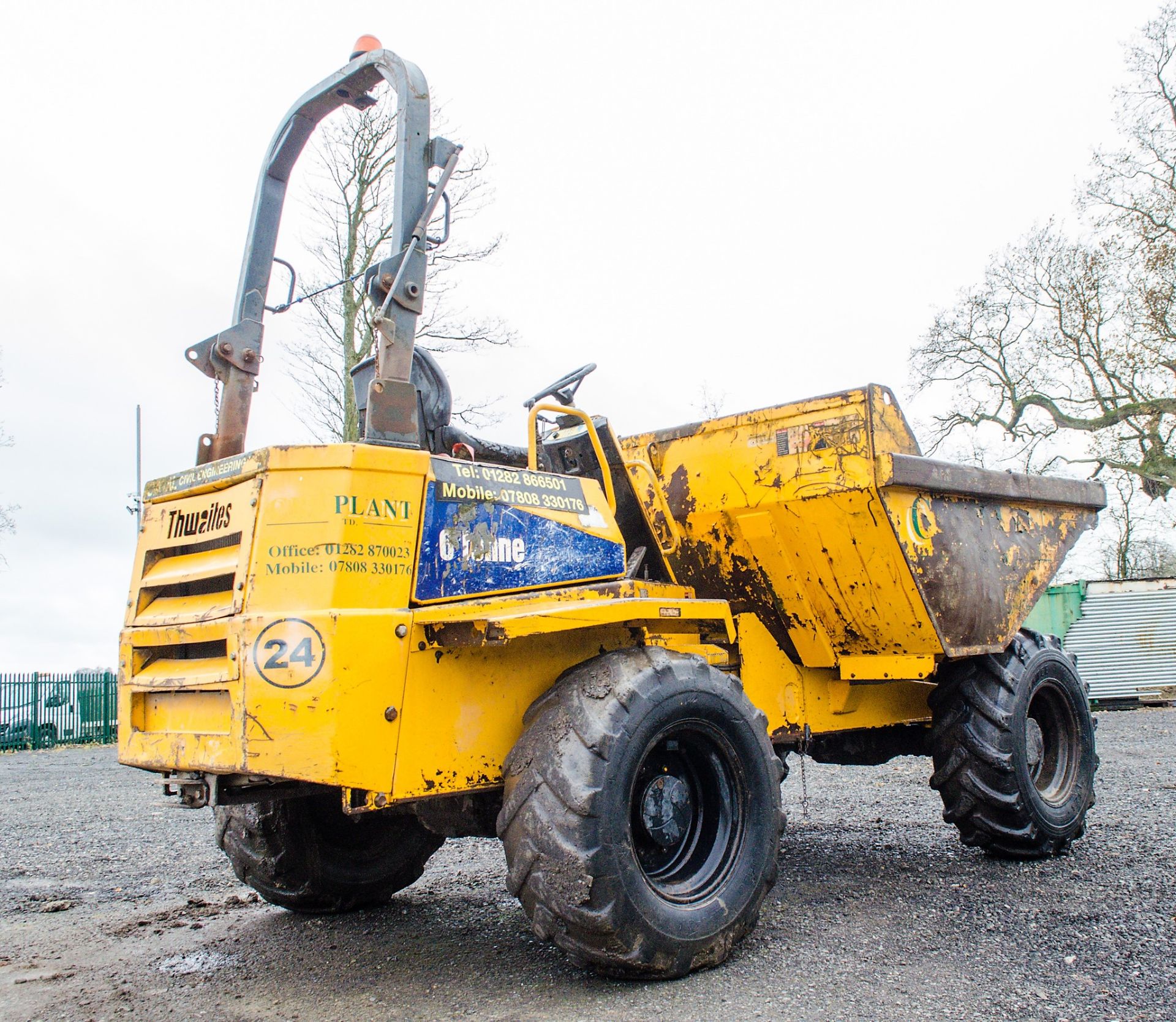 Thwaites 6 tonne straight skip dumper Year: 2006 S/N: 604B1455 Recorded Hours: 4673 CP24 - Image 3 of 22