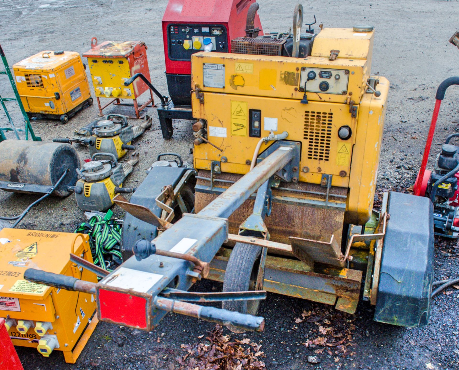 Benford Terex MBR71 diesel driven pedestrian roller breaker Year: 2010 S/N: EAABR2255 c/w trailer - Image 2 of 4