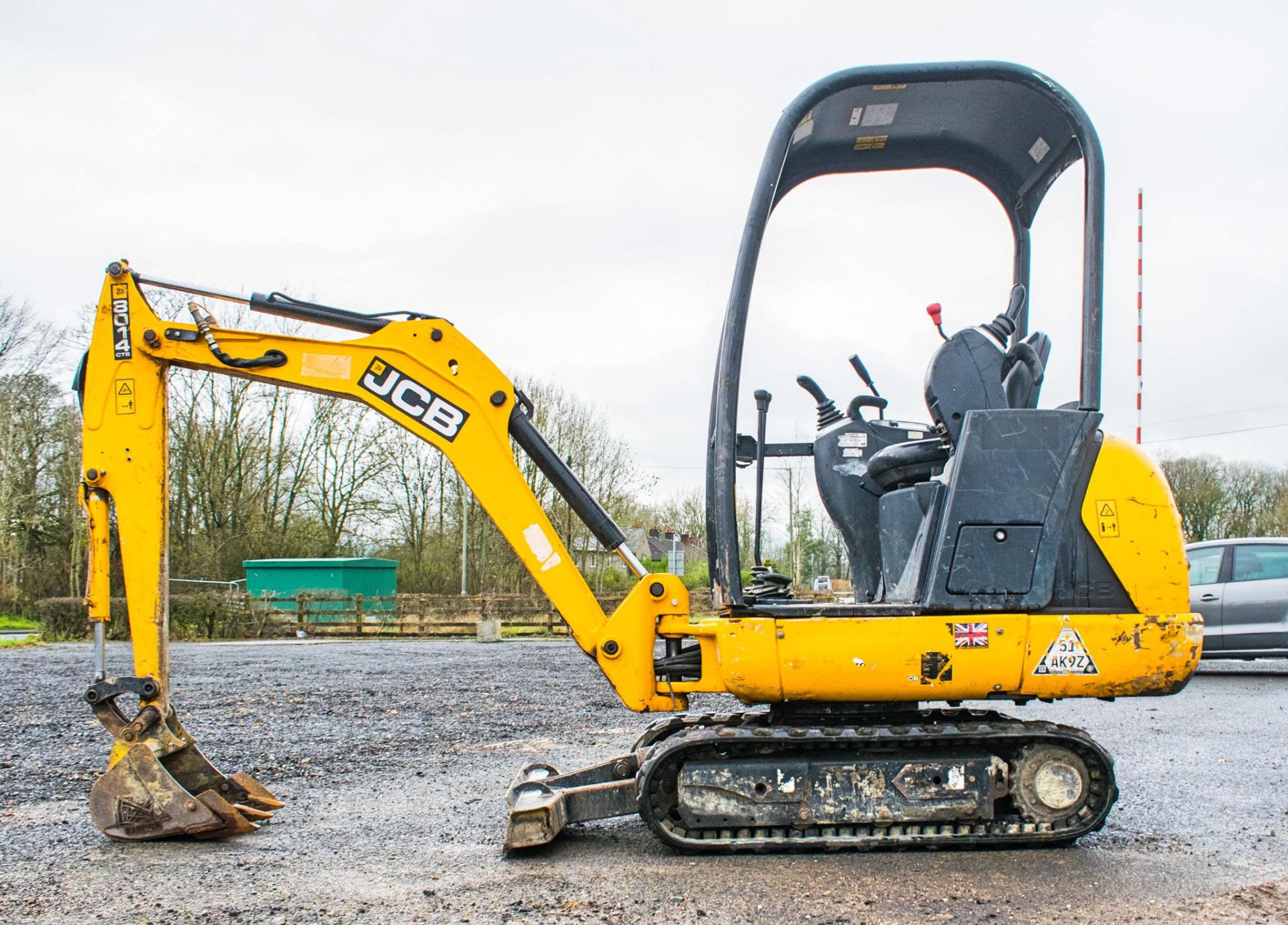 JCB 8014 CTS 1.4 tonne rubber tracked excavator Year: 2015 S/N: 70461 Recorded Hours: 850 Piped, - Image 8 of 18