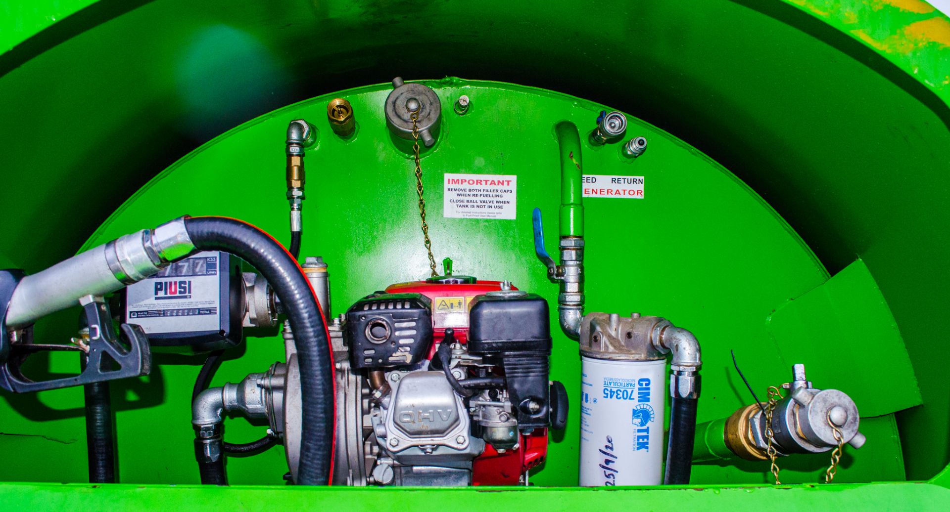Cross Plant 4500 litre static bunded fuel bowser c/w petrol driven fuel pump, delivery hose & nozzle - Image 2 of 2