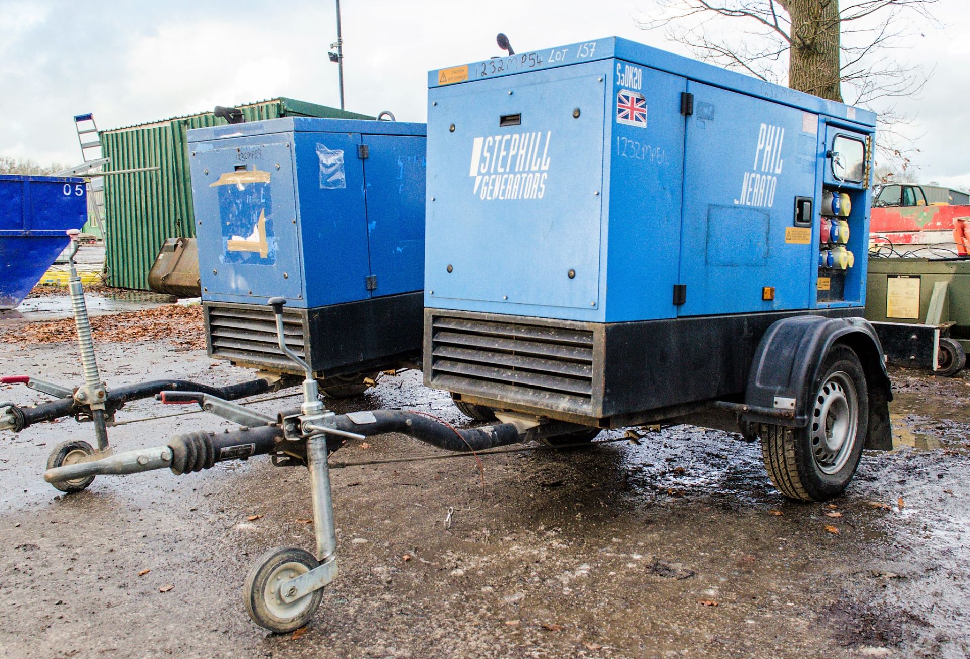 Stephill SSDK20 20 kva diesel driven fast tow generator Year: 2014 S/N: 600474 Recorded Hours: