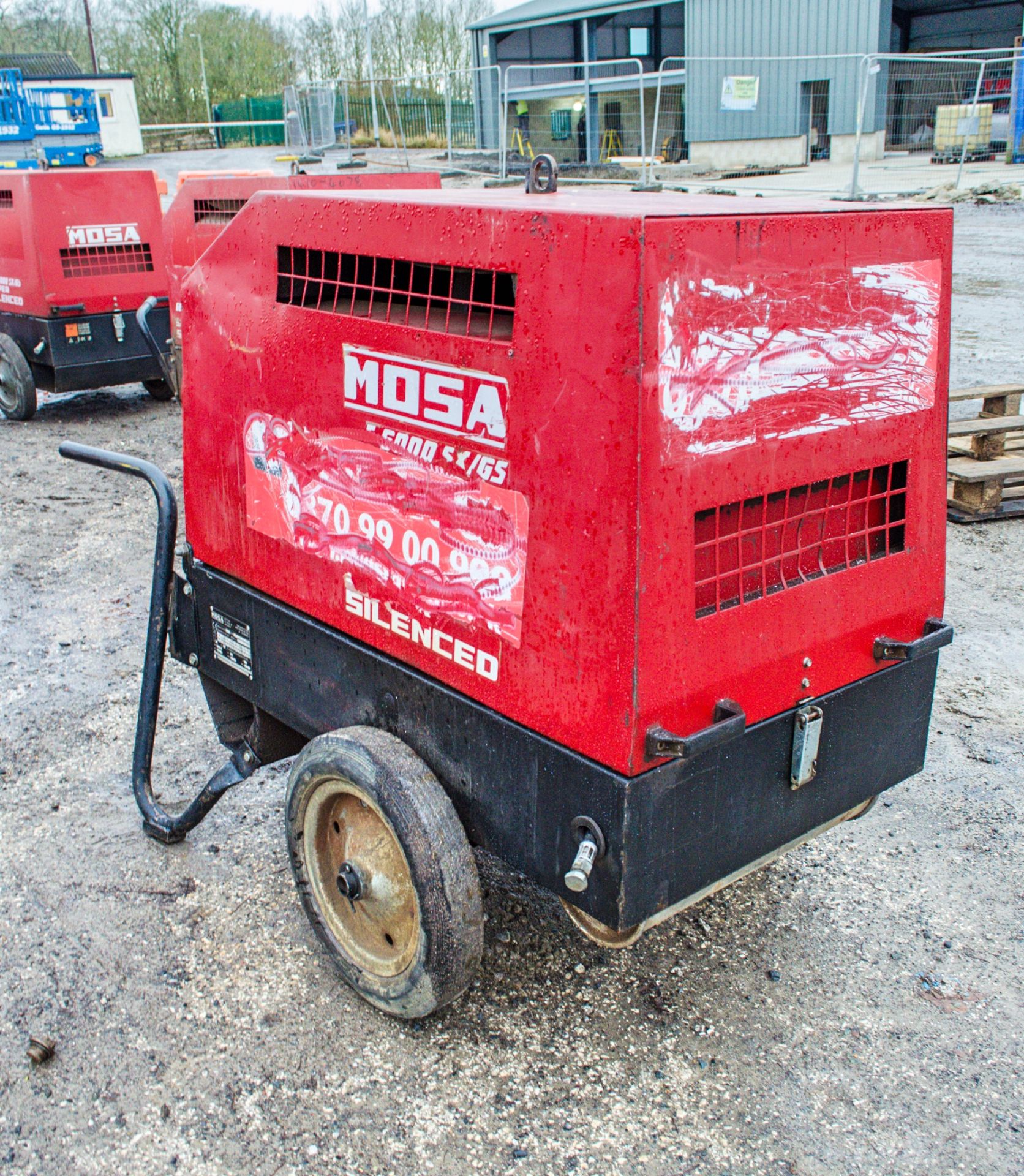 Mosa GE6000 SX/GS 6 kva diesel driven generator Year: 2014 S/N: 33056 Recorded Hours: 455 1404-3911 - Image 2 of 4