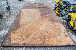 Steel road plate approximately 8ft x 4ft GAP