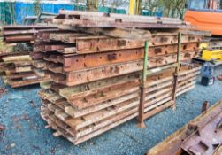 Stillage of mixed steel road forms