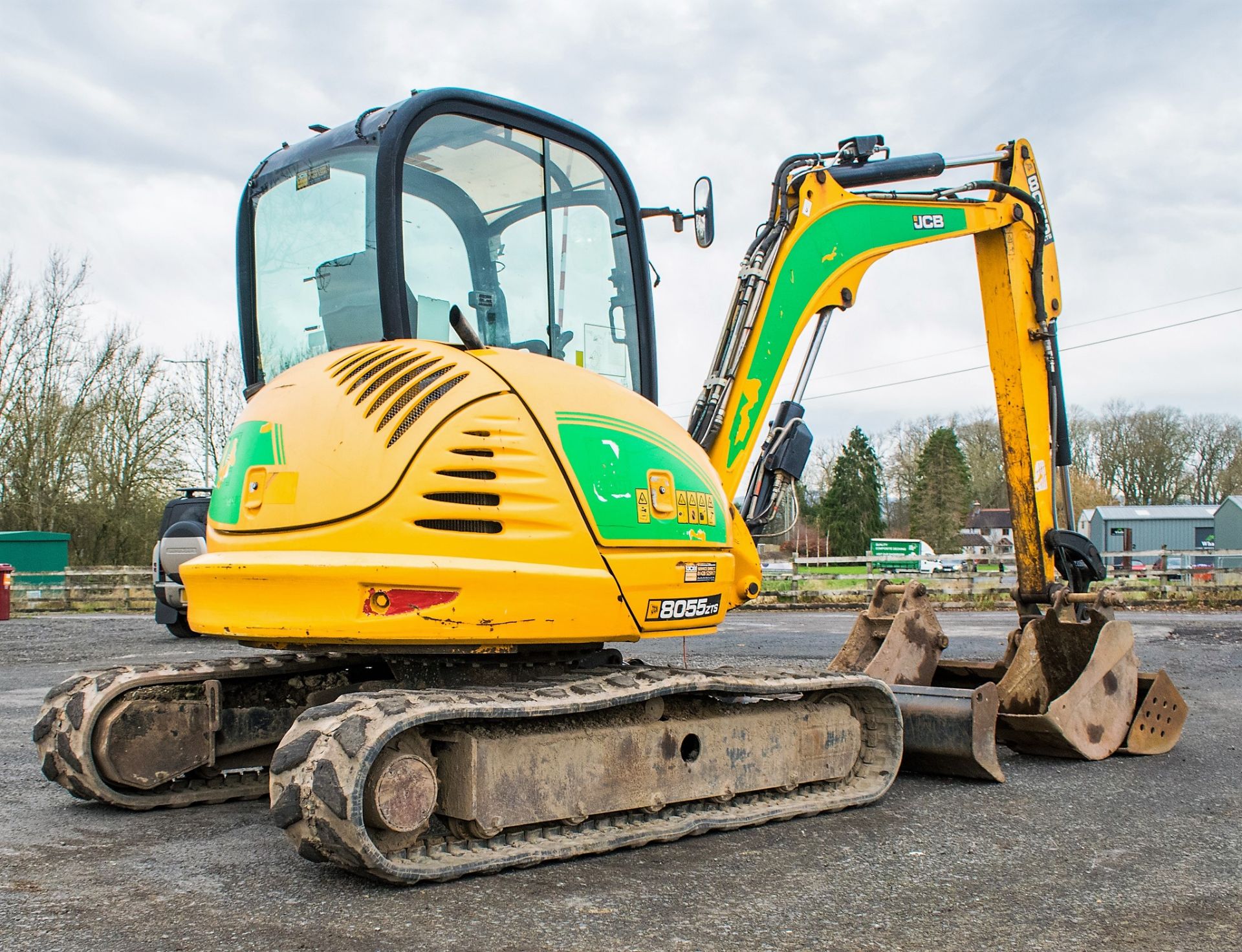 JCB 8055 ZTS 5.5 tonne rubber tracked excavator Year: 2014 S/N: 60700 Recorded Hours: 2647 piped, - Image 3 of 19