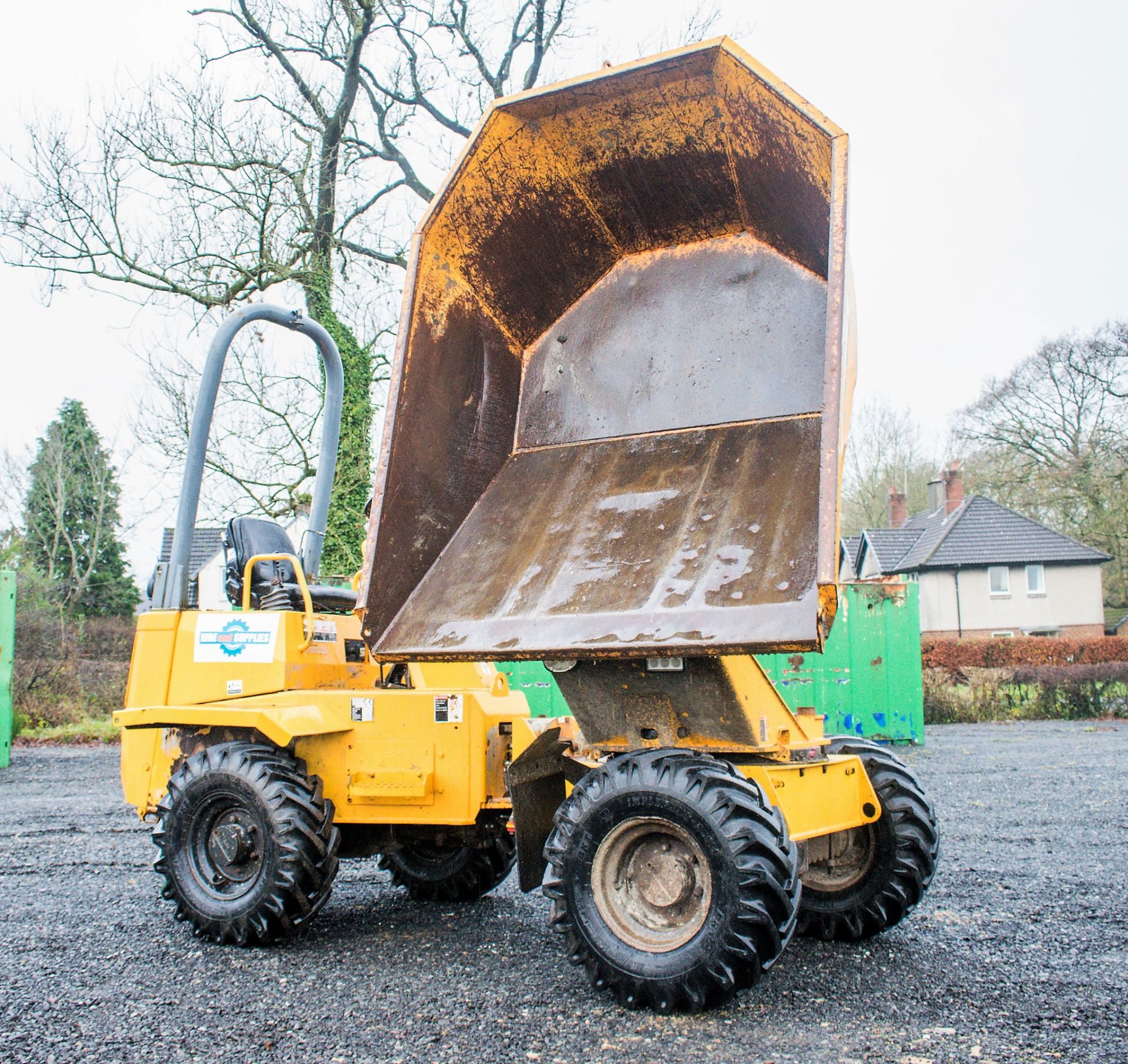 Thwaites 3 tonne swivel skip dumper Year: 2005 S/N: 1B0366 Recorded Hours: Not displayed (Clock - Image 9 of 21