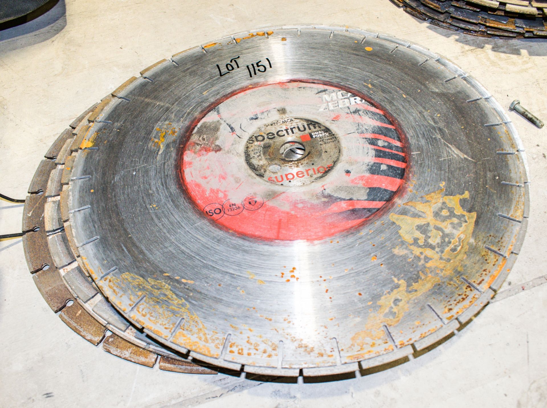 13 - 450mm used diamond cutting discs