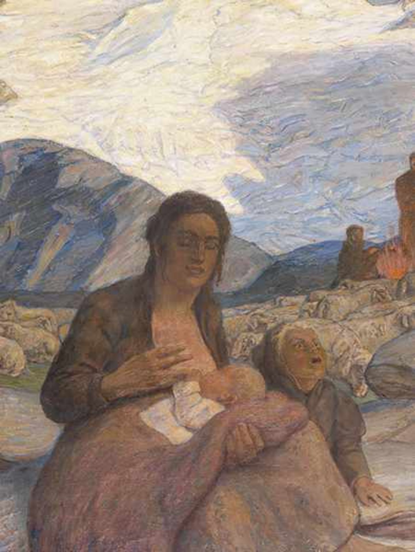 Erich Erler-Samedan, 1870 "" 1946 URWELT, 1921 Öl auf Leinwand. 112 x 120 cm. Links unten - Bild 2 aus 6
