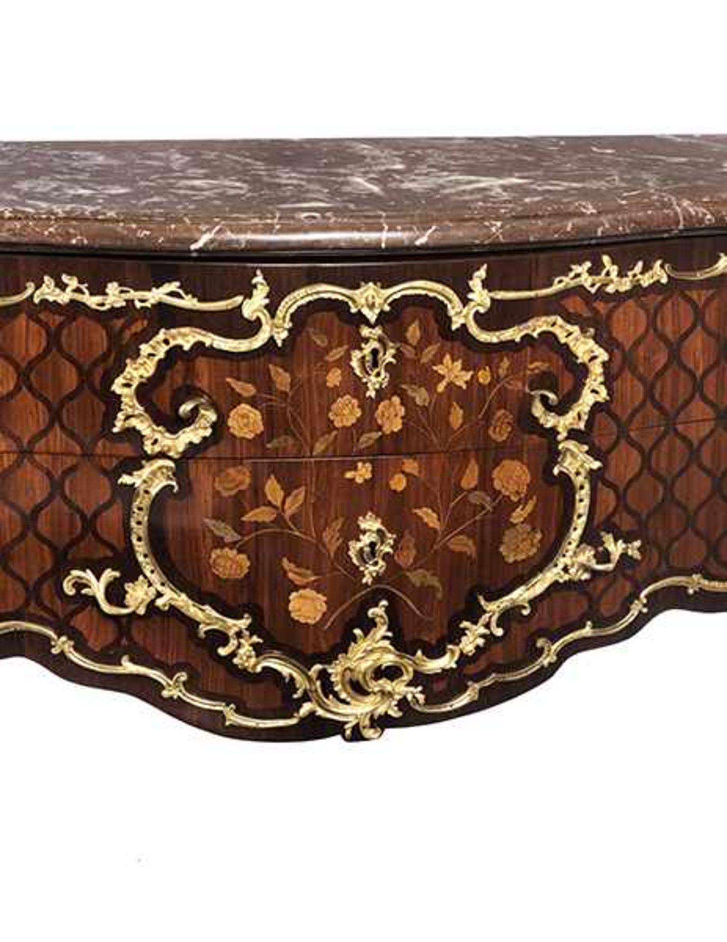 A pair of Louis XV commodes - Bild 4 aus 7