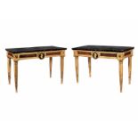 A pair of classical console tables
