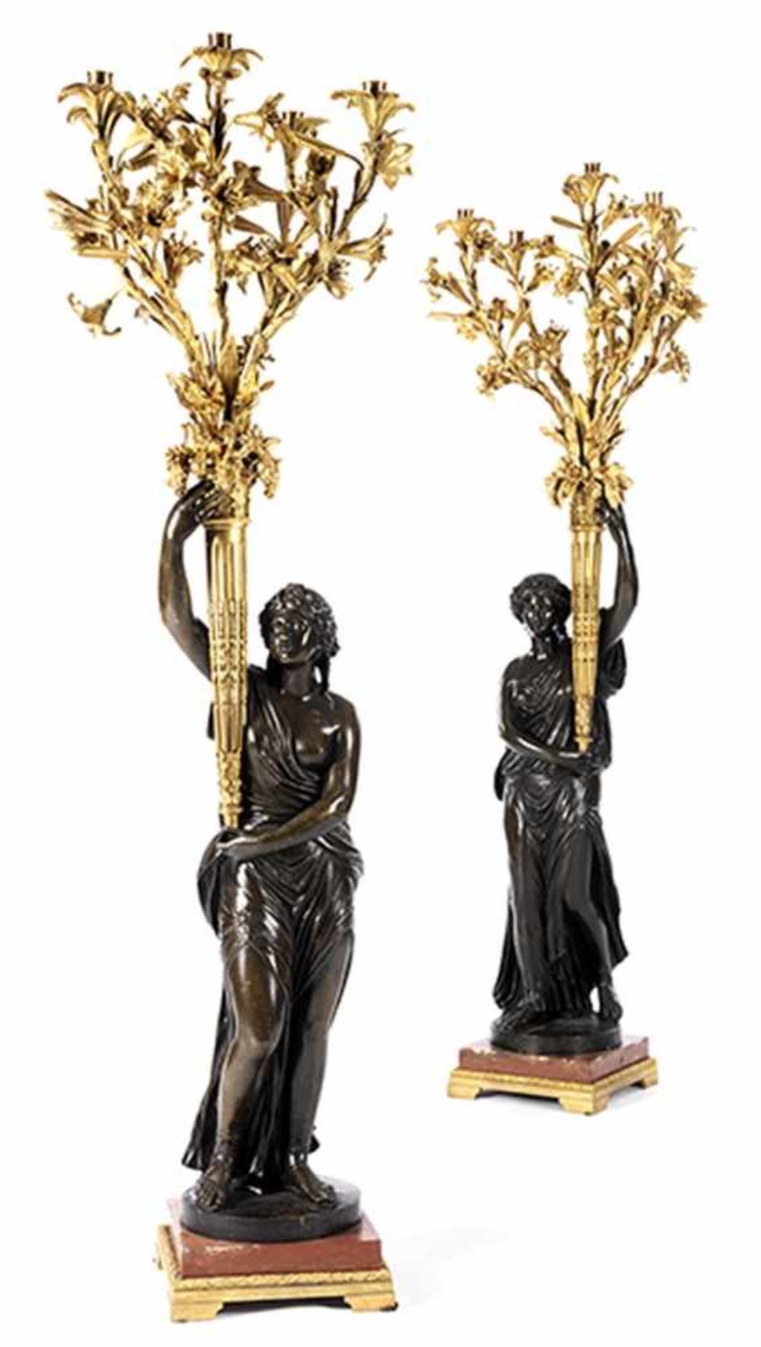 A pair of large figural vestibule candelabras - Bild 11 aus 11