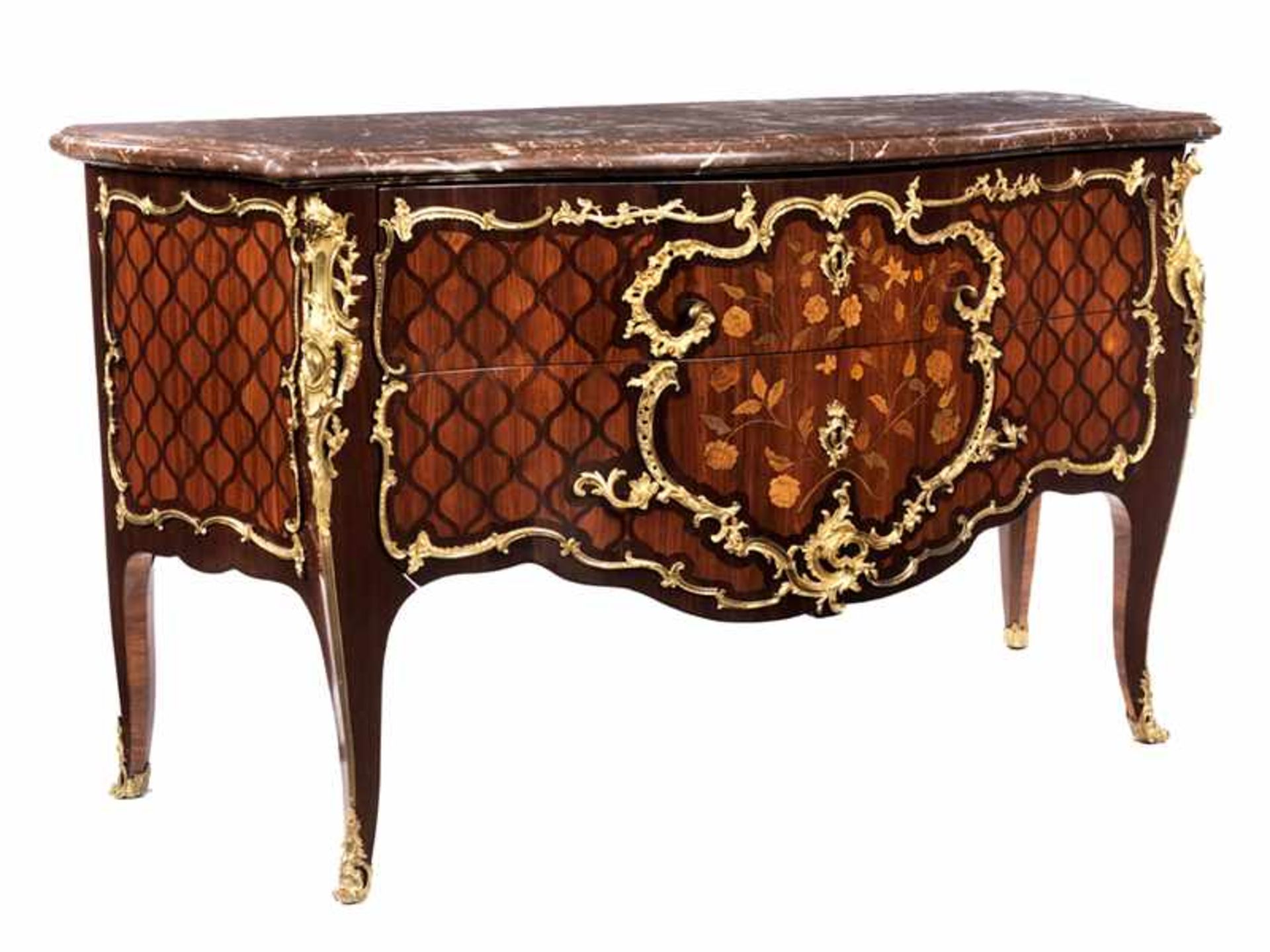 A pair of Louis XV commodes - Bild 2 aus 7