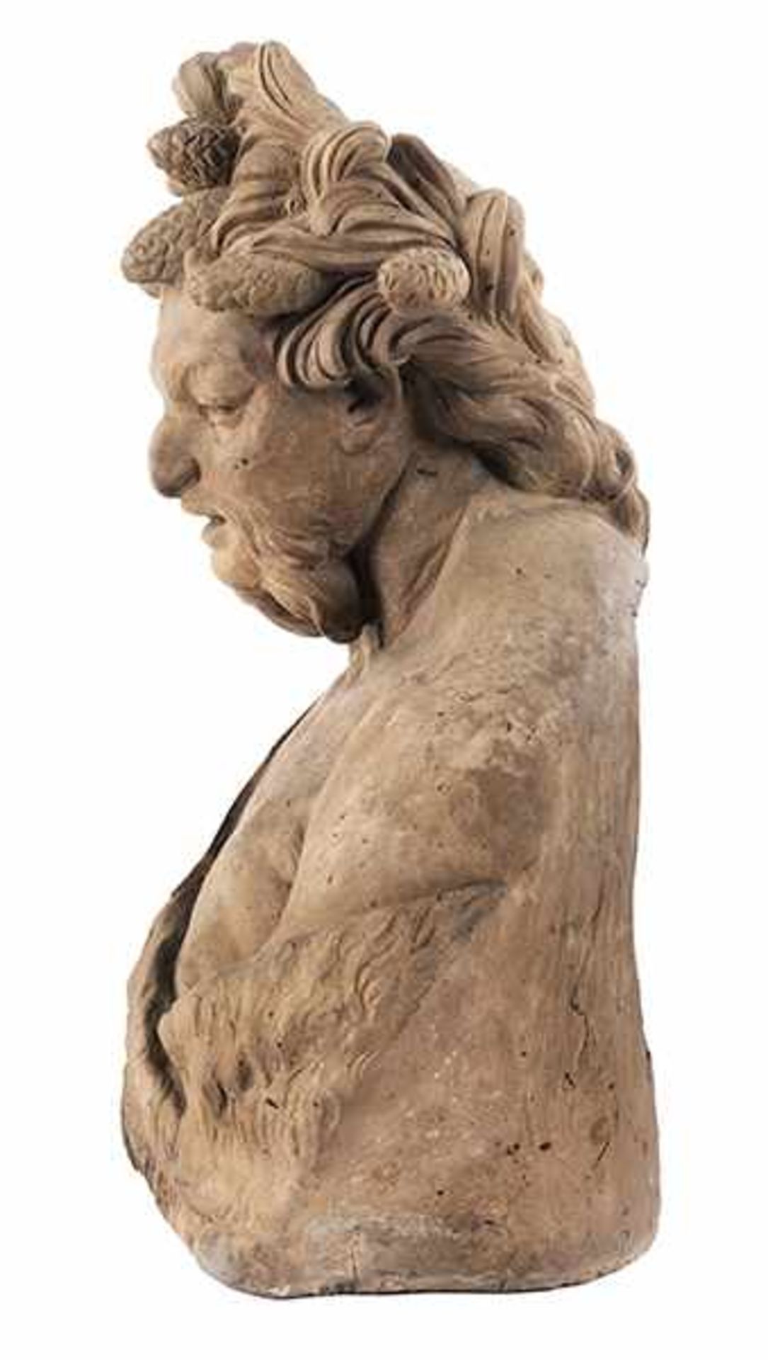 Terracotta bust of a faun - Bild 2 aus 4