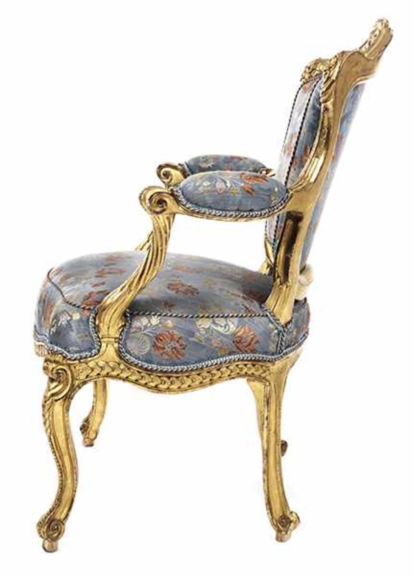 Four important Louis XV fauteuils en cabriolet - Bild 4 aus 6