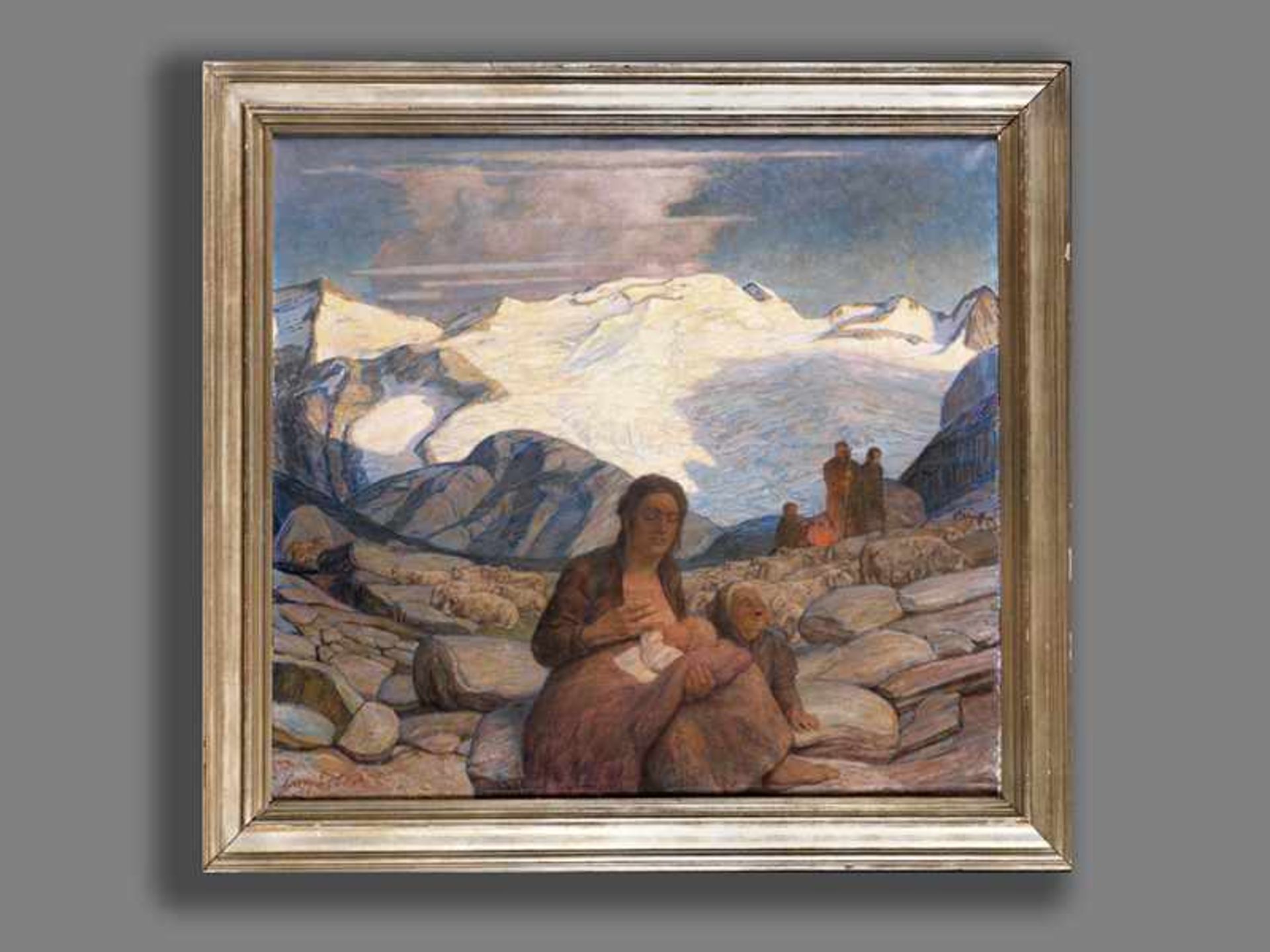 Erich Erler-Samedan, 1870 "" 1946 URWELT, 1921 Öl auf Leinwand. 112 x 120 cm. Links unten - Bild 5 aus 6