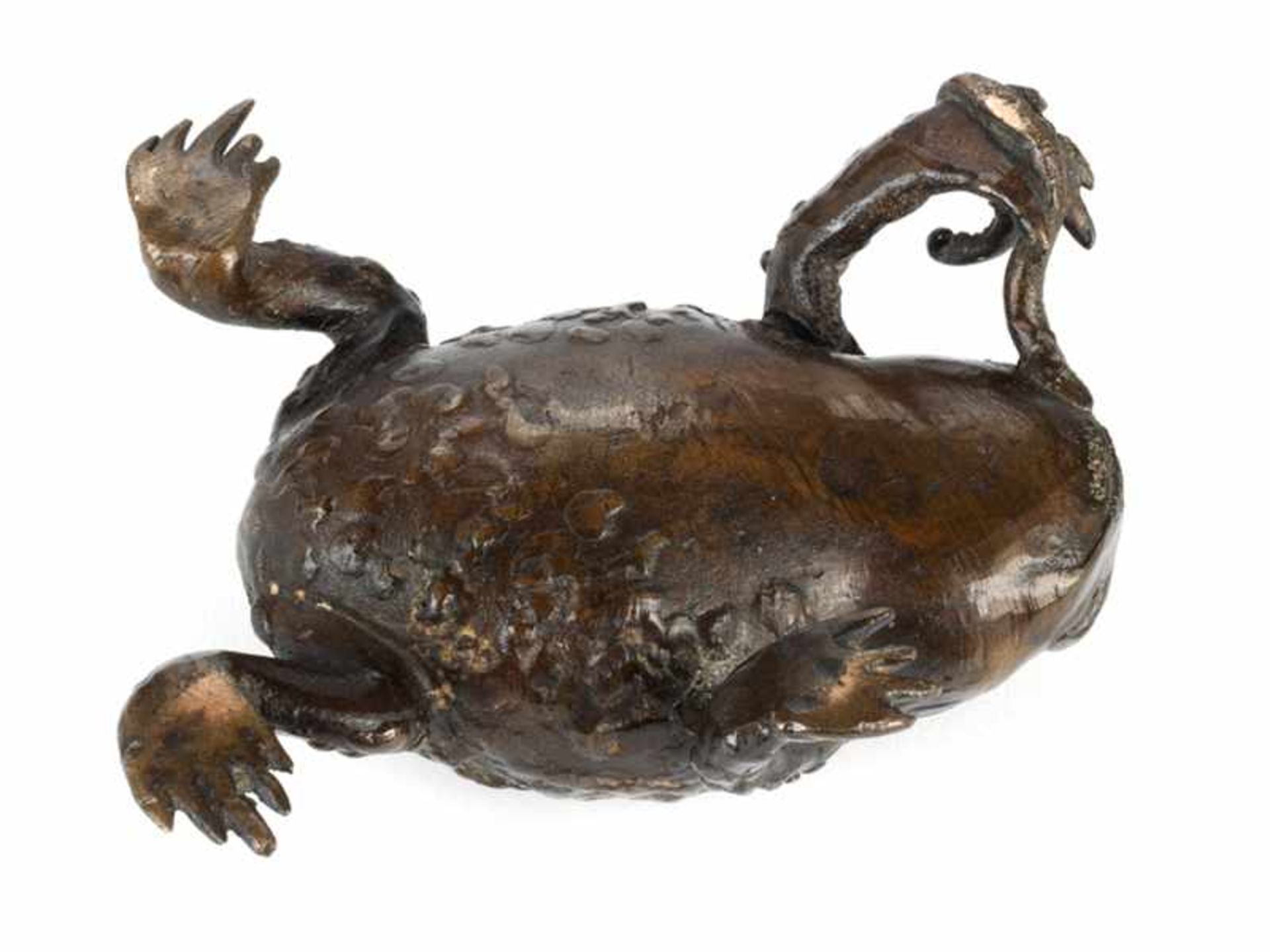 Renaissance-Tischbronze Höhe: 5,5 cm. Länge: 10 cm. Italien, 16./ 17. Jahrhundert. In Gestalt - Bild 3 aus 4