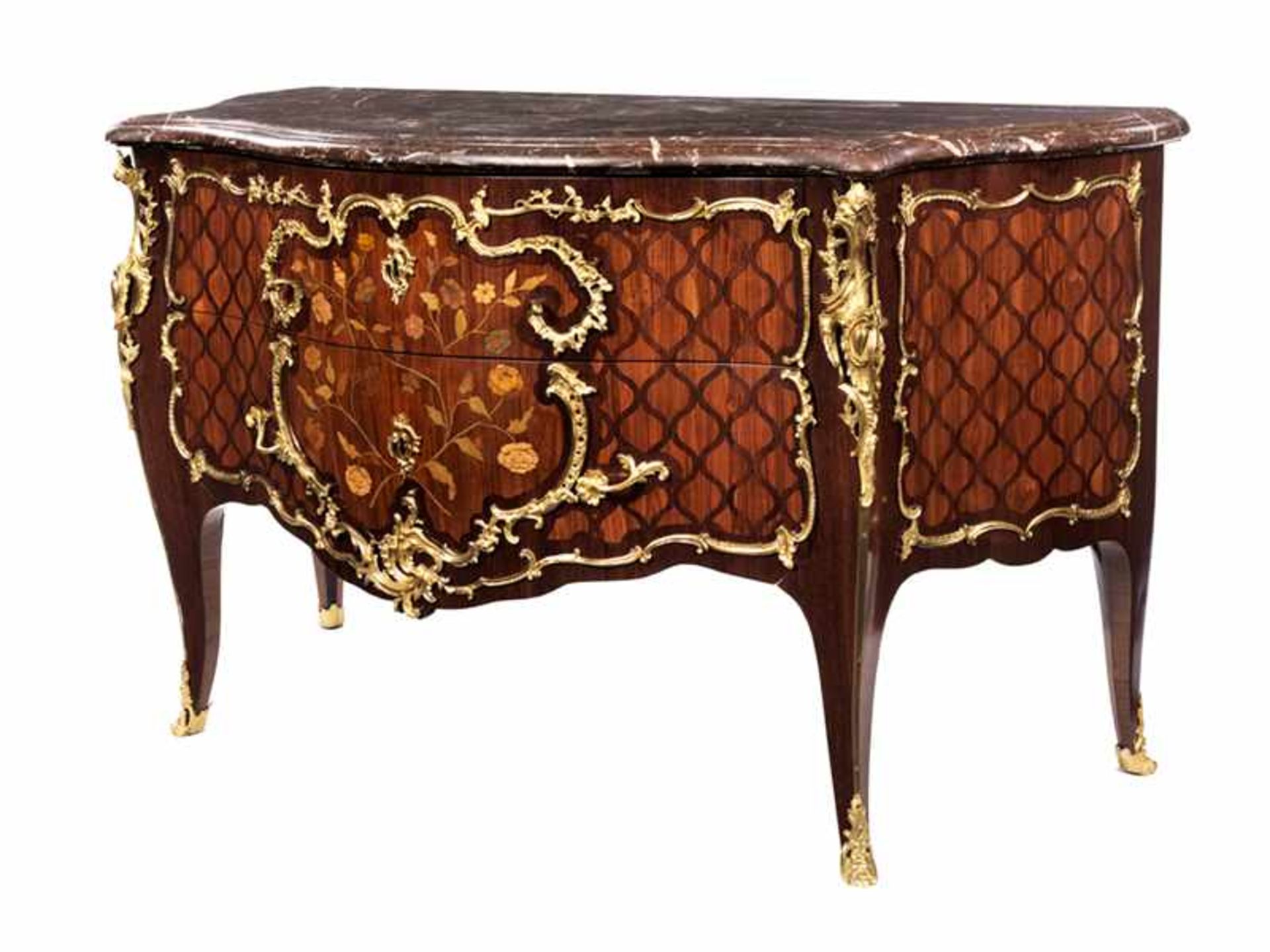 A pair of Louis XV commodes - Bild 3 aus 7