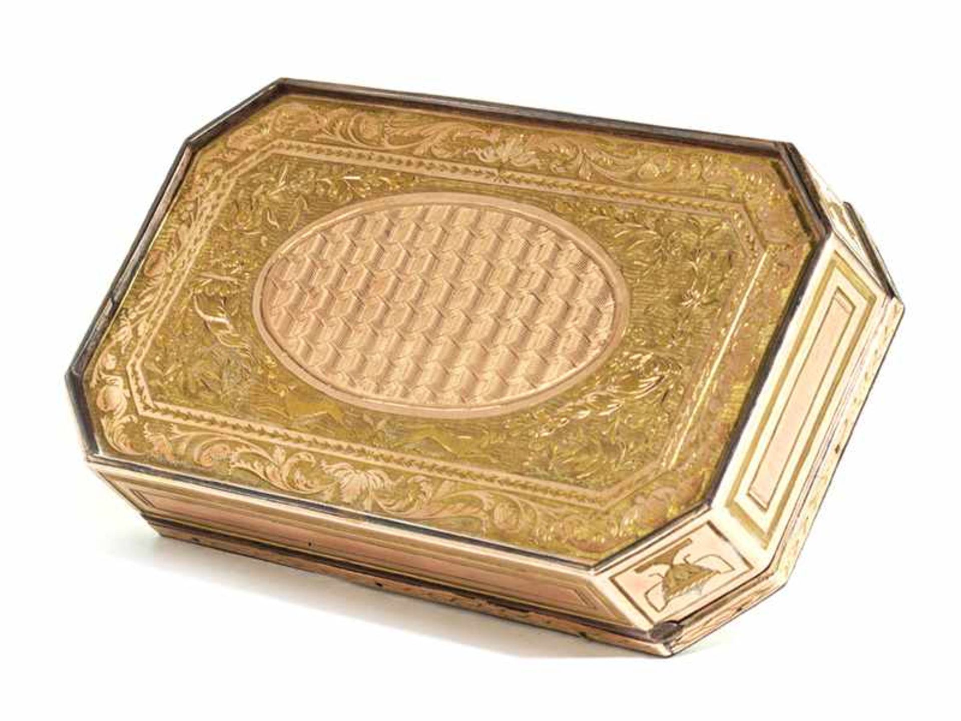 Pariser Golddose 1,8 x 8,7 x 5,1 cm. Gewicht: 102 g. Inwandig zweifach mit Jahresbuchstaben - Bild 3 aus 5