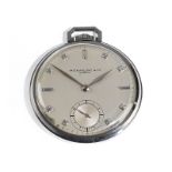 Taschenuhr von PATEK PHILIPPE in Platin mit Brillanten Durchmesser: 43 mm. Feine Taschenuhr in