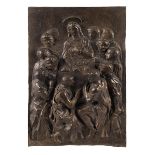 Das letzte Abendmahl63 x 44 cm. Venezien, wohl Padua, 18./ 19. Jahrhundert. Bronze, gegossen,