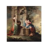 Stöber, Franz Josephgeb. 18. Jahrhundert Christus und Rebekka am Brunnen Öl auf Leinwand. Doubl