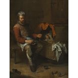 Heemskerk (Heemskerck) d.Ä., Egbert van1634/35 - 1704 Interieur mit einem Mann, der eine Wie