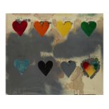 Jim Dine, geb. 1935 Cincinnati 8 HEARTS, 1970 Farblithografie. Sichtmaß: 64,5 x 77 cm. Mittig