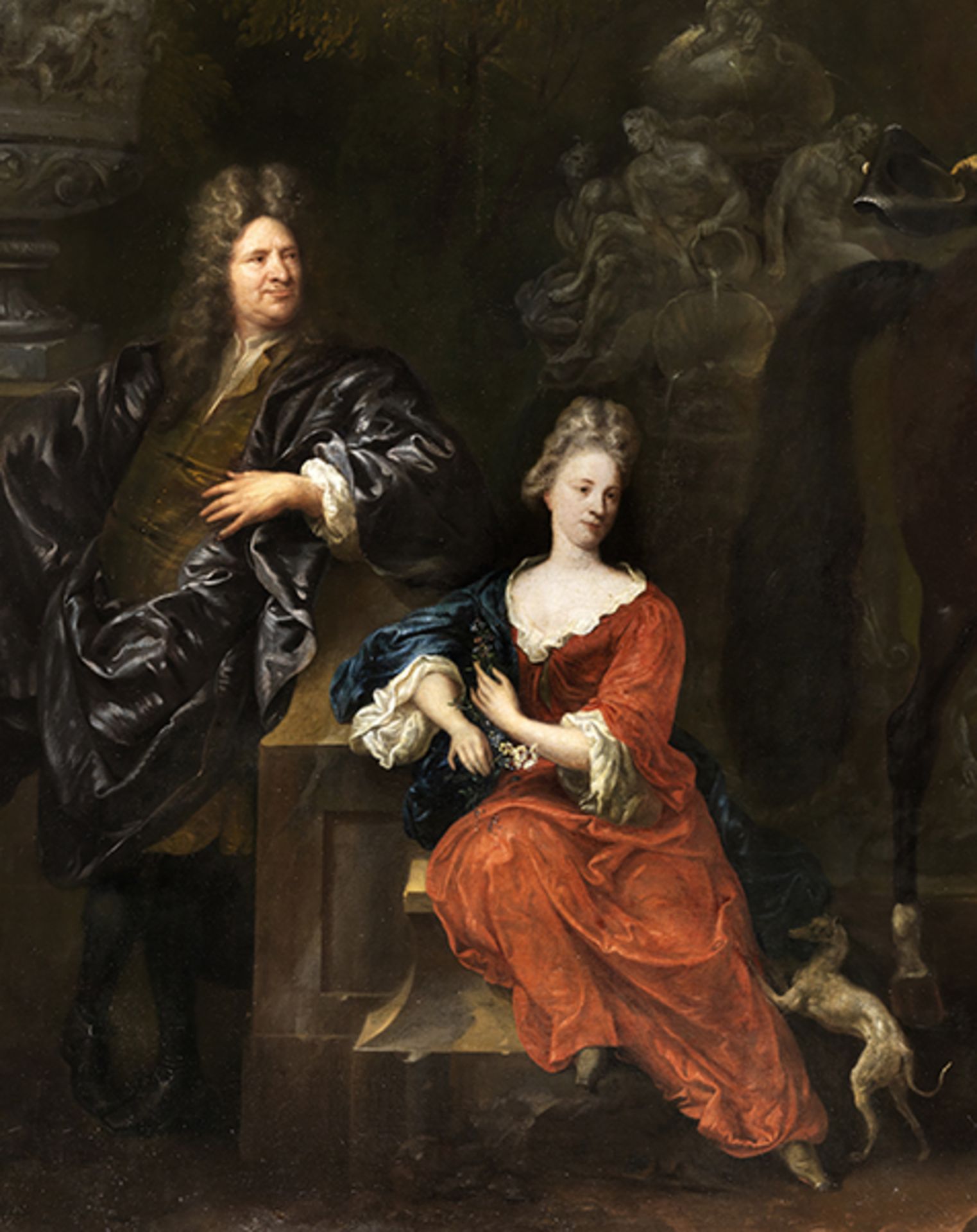 van Bleeck, Richard, zug.um 1670 Den Haag - 1733 London Portrait zweier Männer und einer Frau i - Bild 3 aus 7
