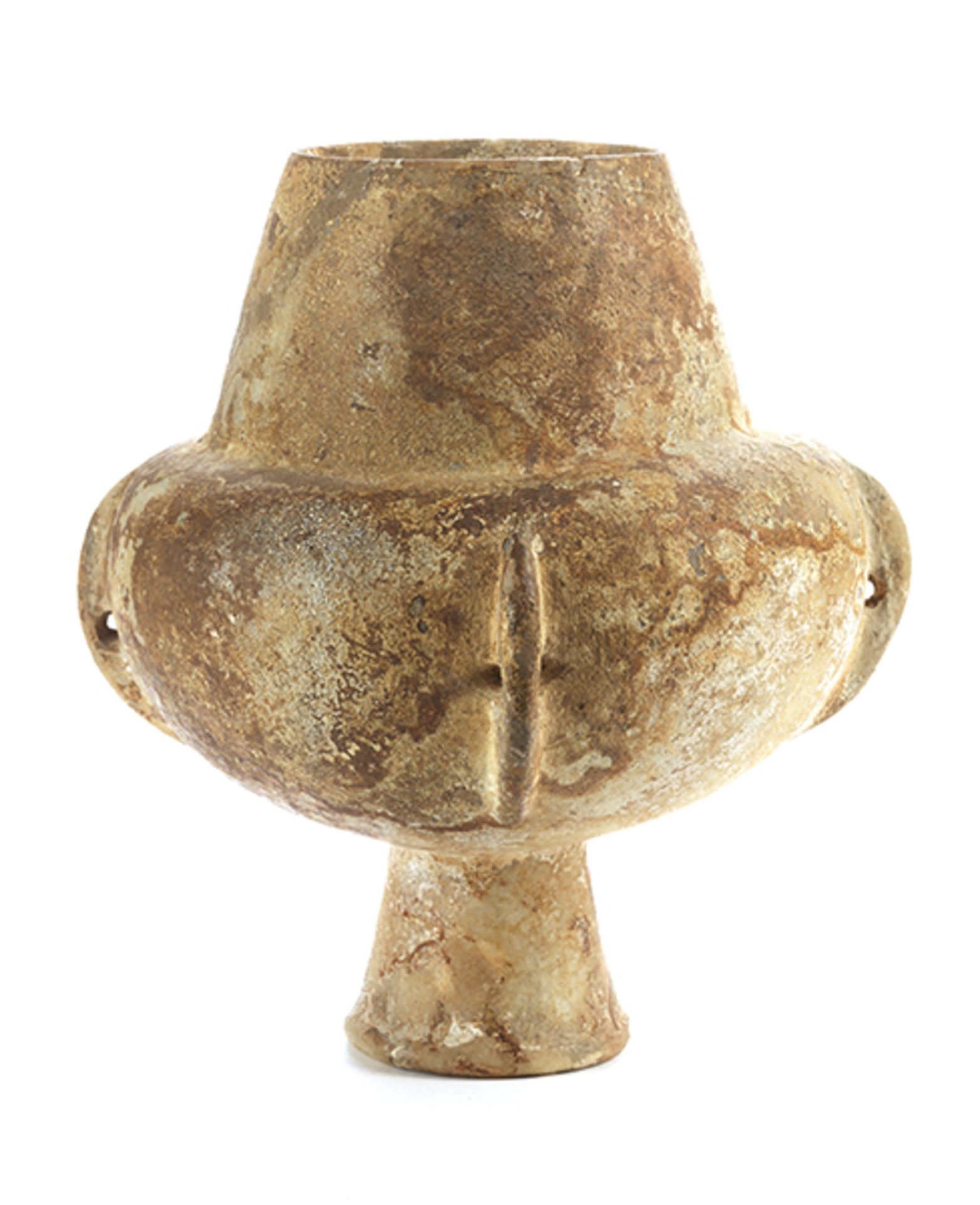 Kykladische Kandila "" Vierhenkel-Vase Höhe: 24 cm. Durchmesser: 20 cm. 3.200 "" 2.800 v. Chr. - Bild 3 aus 6