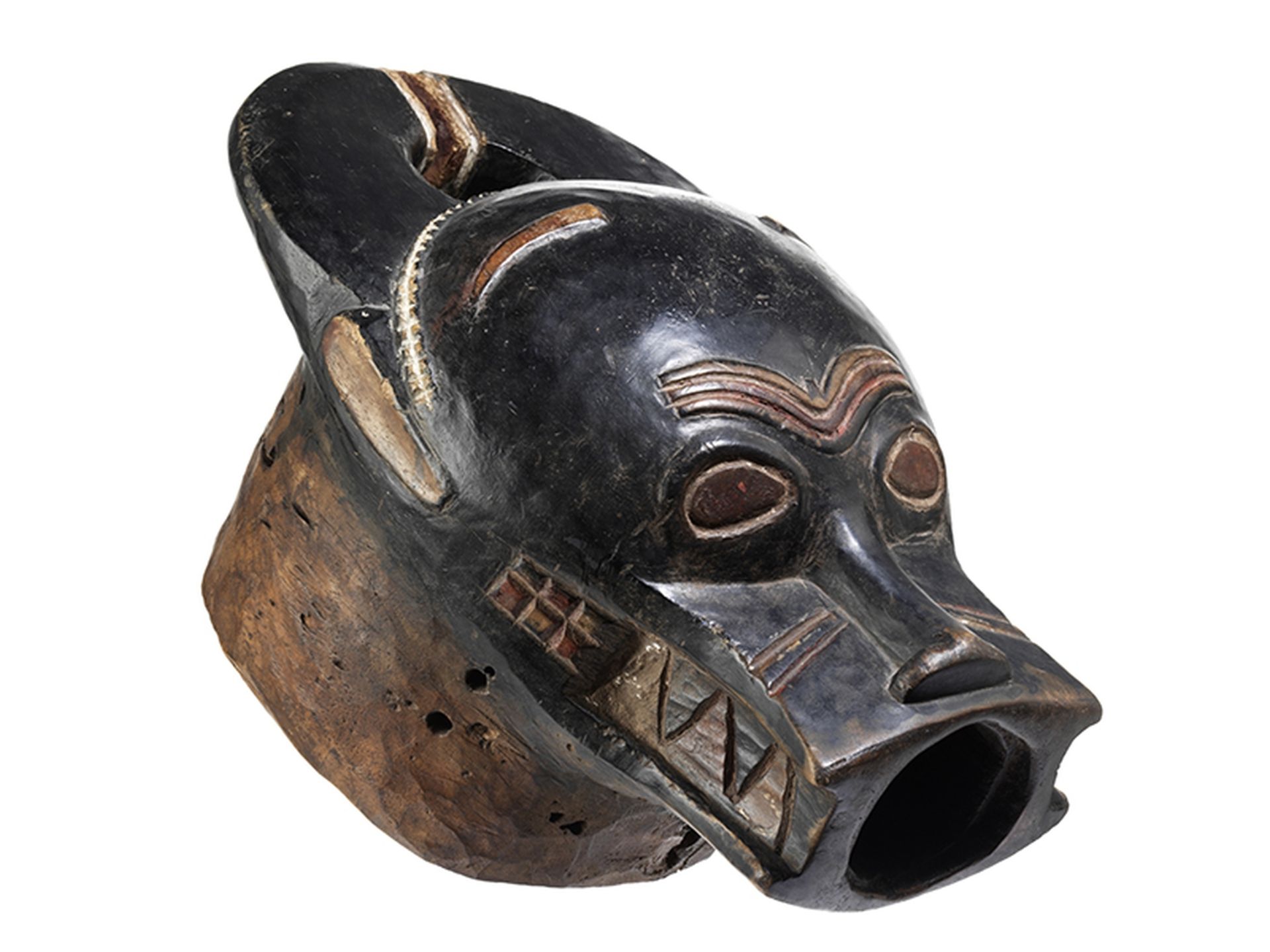 Goli-Baule-Büffelmaske Höhe: 48 cm. Elfenbeinküste, 19./ 20. Jahrhundert. Holz, geschnitzt mit - Bild 9 aus 9