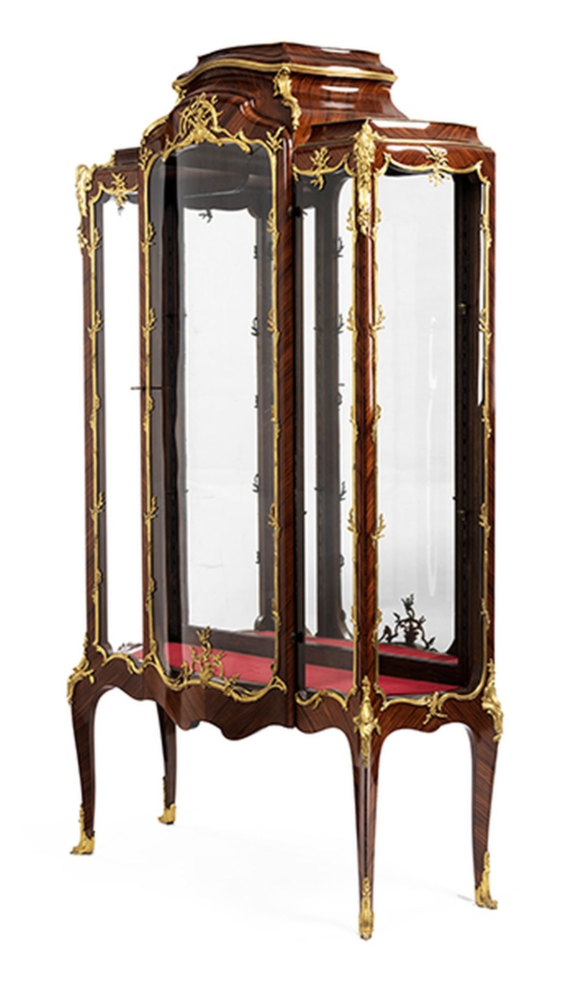 Elegante Vitrine Höhe: 191 cm. Breite: 110 cm. Tiefe: 39 cm. Schloss signiert "P. Sormani/ 10r. - Bild 6 aus 6