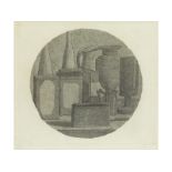 Giorgio Morandi, 1890 Bologna "" 1964 ebenda NATURA MORTA IN UN TONDO, 1942 Radierung. 45,5 x 51 cm.