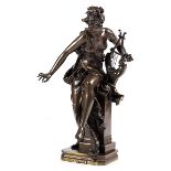 Albert-Ernest Carrier-Belleuse, 1824 "" 1887 LA MELODIE Höhe: 80 cm. Sockel: 27 x 21 cm. Basis